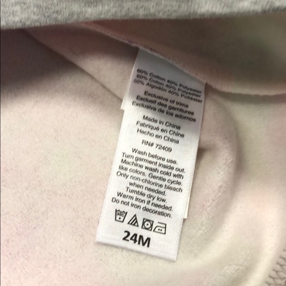 Rosie Pope Baby Girl Pink Grey Sweatshirt - Picture 7 of 7